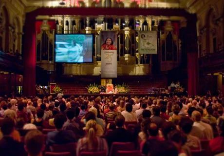 Speaking at the Sydney Town Hall