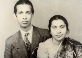 Sir CP Srivastava and Shri Mataji Nirmala Devi, soon after marriage