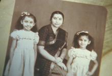 Shri Mataji with daughters Kalpana and Sadhana