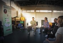 A meditation class in New Cross, London